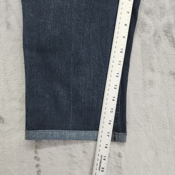 Vintage 90s BandolinoBlu Jeans Womens 10 Blue Stretch Denim Mid Rise Crop Capri - Picture 11 of 13